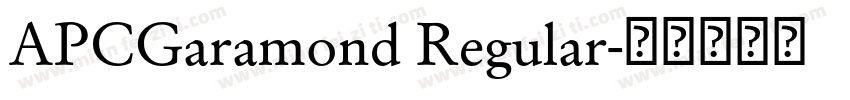 APCGaramond Regular字体转换